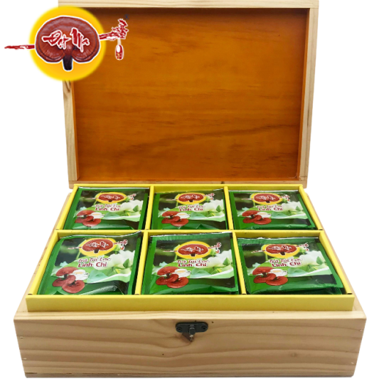 Trà túi lọc hộp quà gỗ